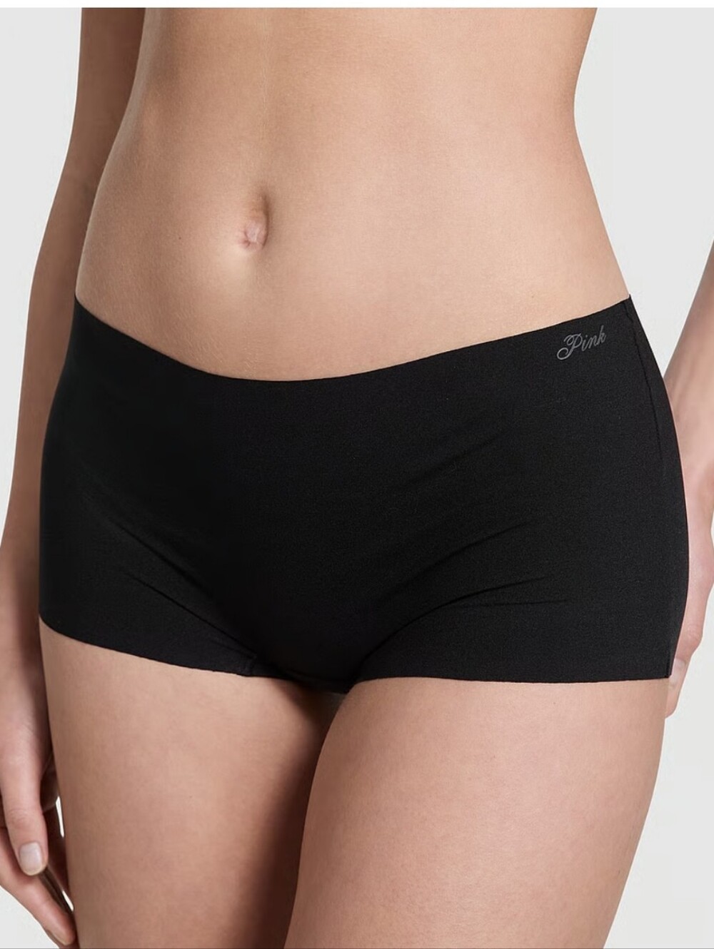 Victoria's secret pink no show Boyshort panty BLACK MEDIUM